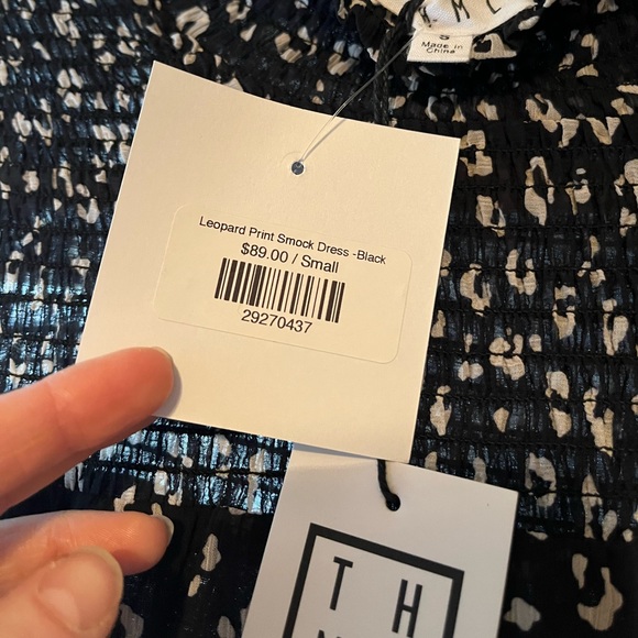 NWT small THML Leopard Print Smock Dress - Picture 2 of 6